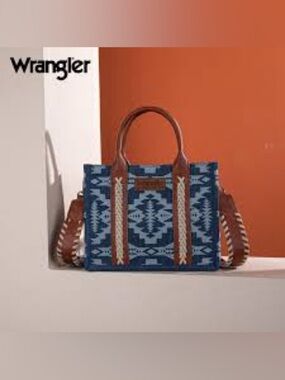Wrangler Aztec Denim Blue Tote Bag